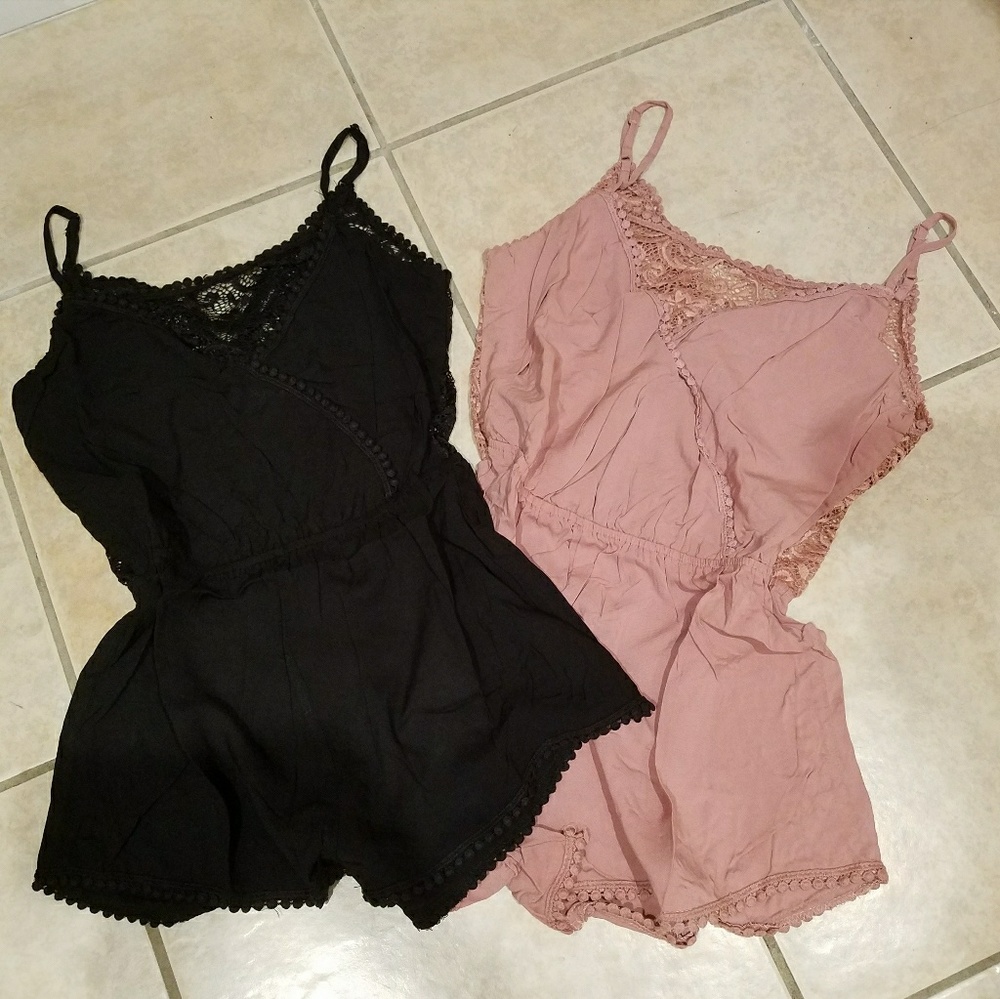 Sale ladies $10 EACH Black and Blush Rompers